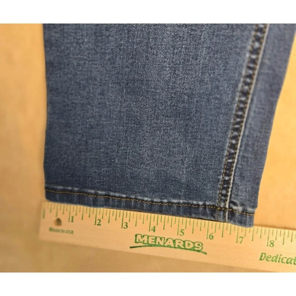 Steve's Jeans Mens 38x32 Blue Straight Leg Stretch Denim Pants Zipper Pocket 897